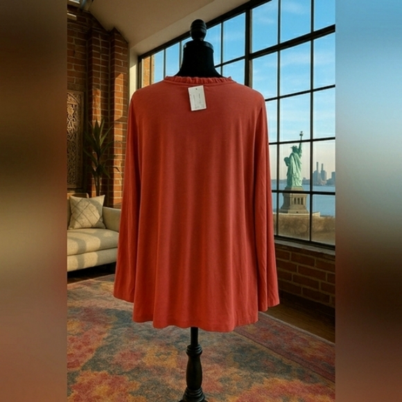 Pumpkin Spice 3XL Smocked Peasant Tunic Boho Chic Cottagecore Babydoll New - Picture 8 of 8